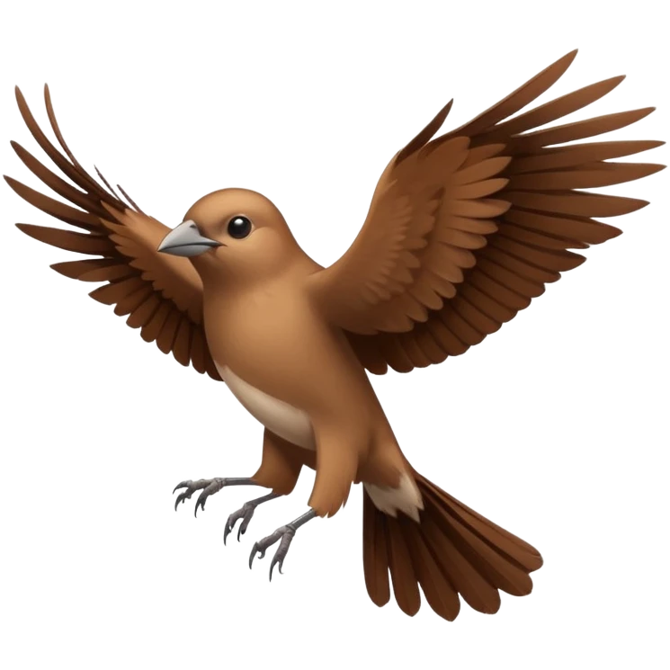 Nightingale bird fly emoji