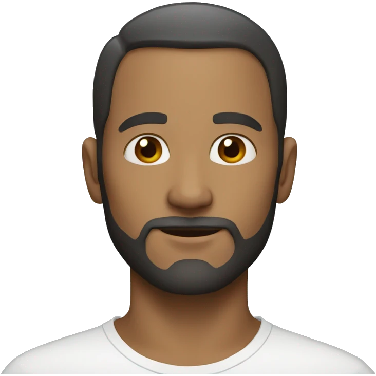 white man without beard emoji