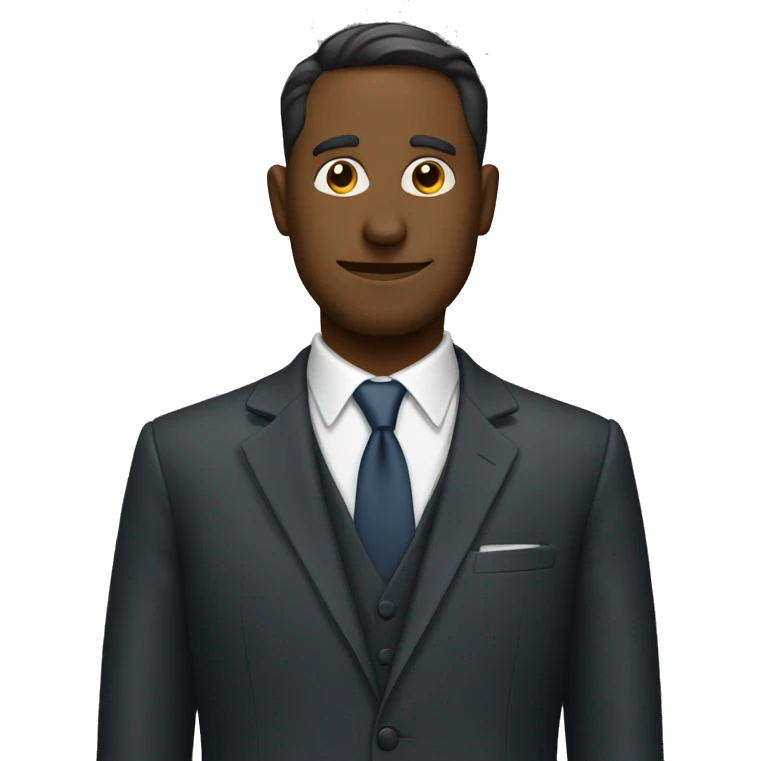 Man in suit with spade emoji