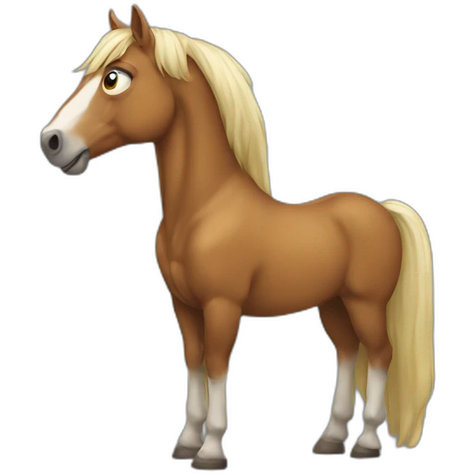 pretentious horse emoji