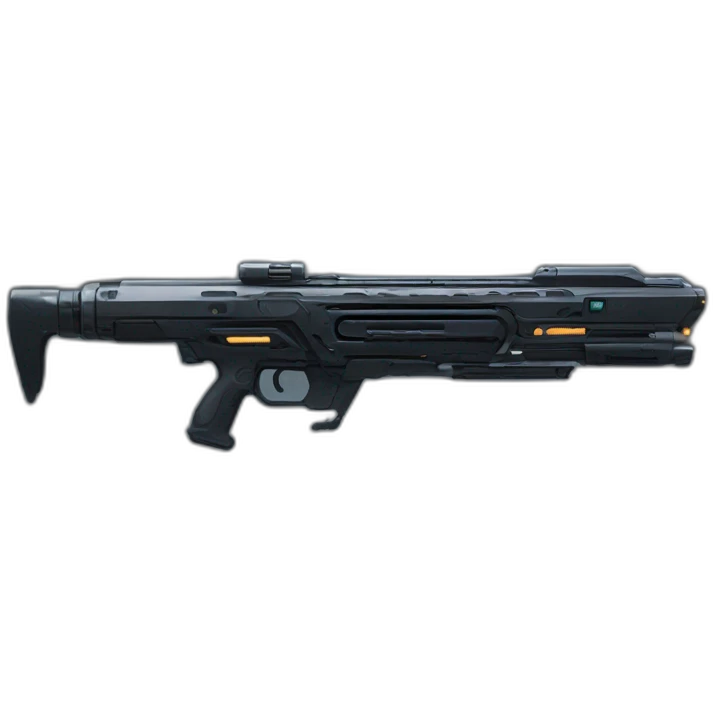 futuristic dark Particle Rifle emoji