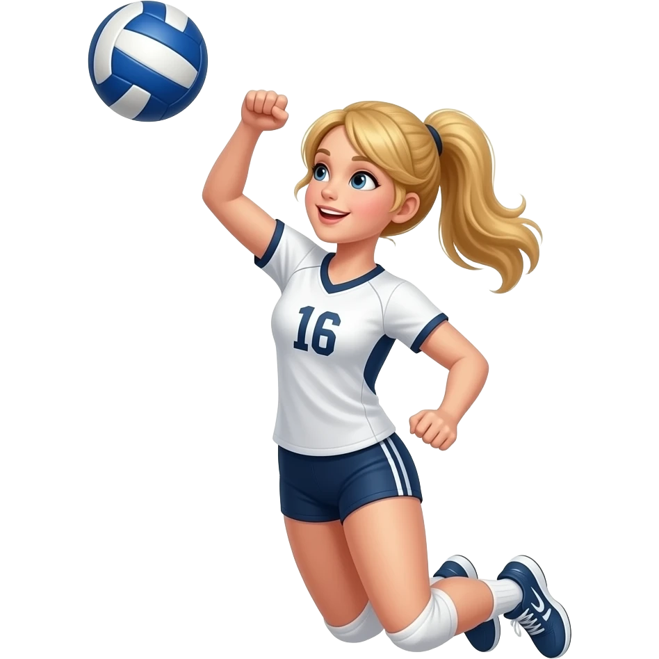 blonde girl volleyball player emoji