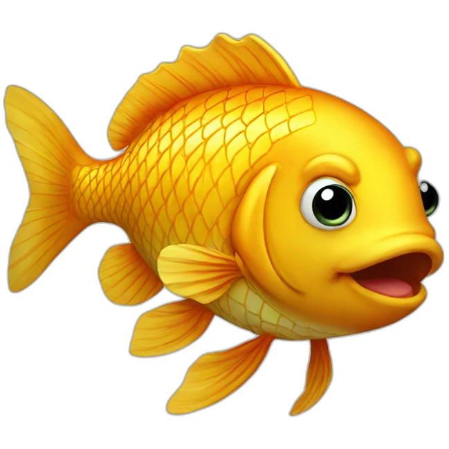 Big golden fish emoji