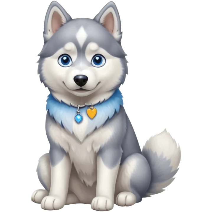 dog full image husky sitting emoji
