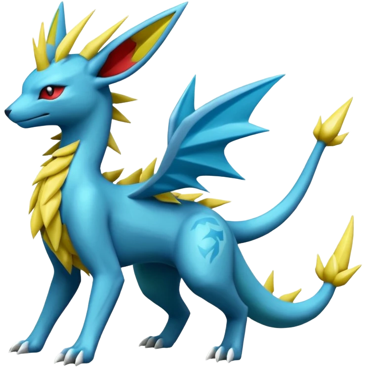 Salamence-Cresselia-Zygarde-Electrike-Jolteon-Manectric-Fakémon-fusion, full body emoji