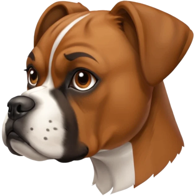 boxer dog right face side profile emoji