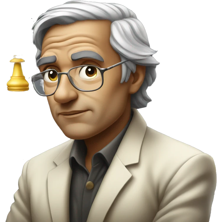 chess grandmaster is deeply thinking emoji