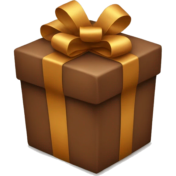 Brown gift emoji