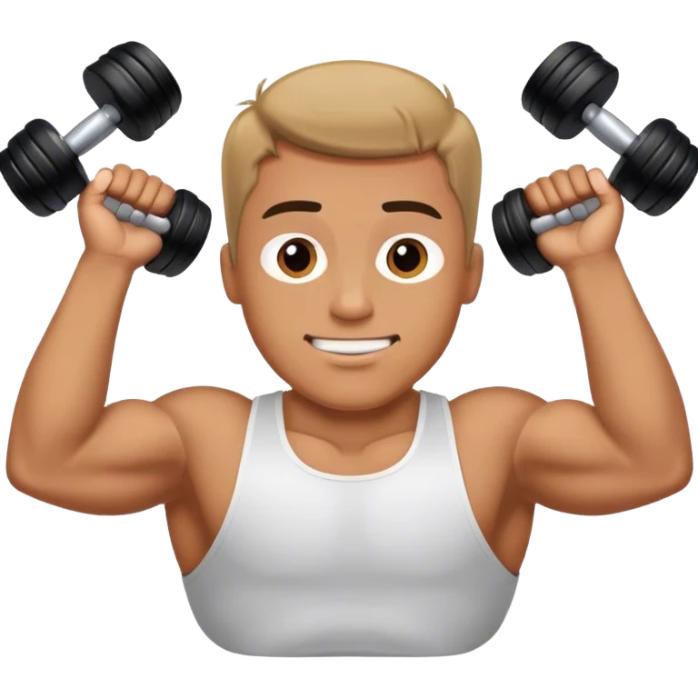 guy lying dumbbell pec emoji