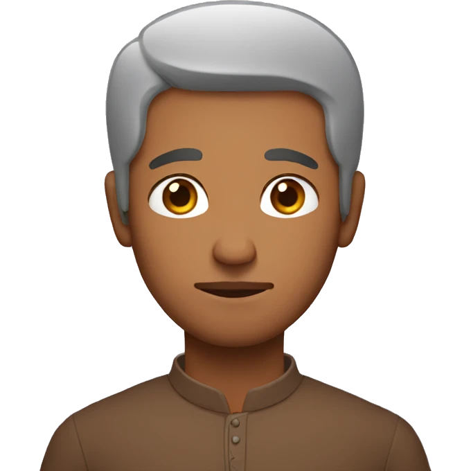 Sad brown man, wearing a Kurta emoji