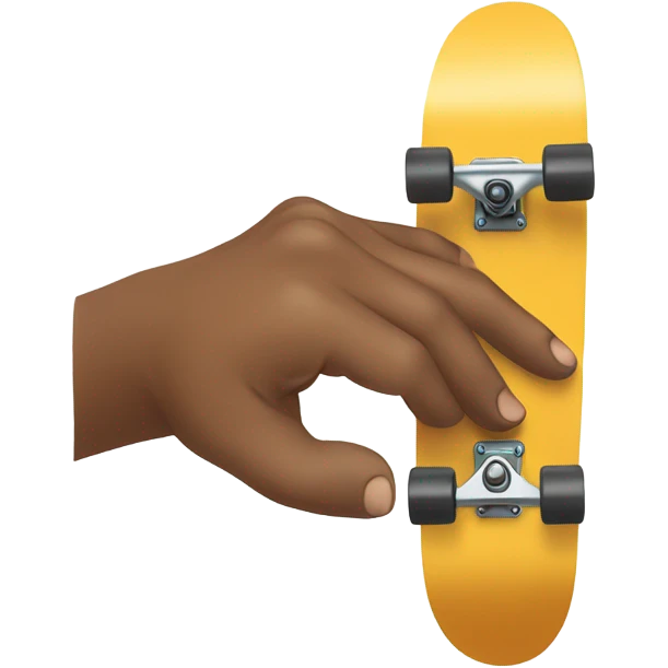 Hand on skateboard emoji