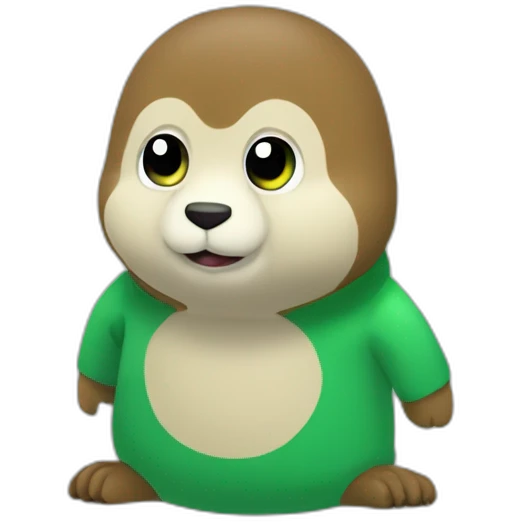 gopher-golang-android-platform-green-green-fur emoji