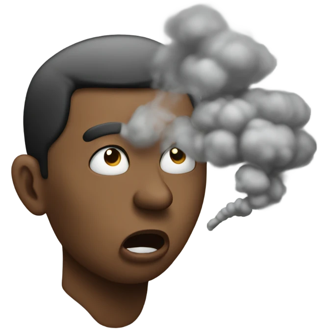 Spitting out smoke emoji