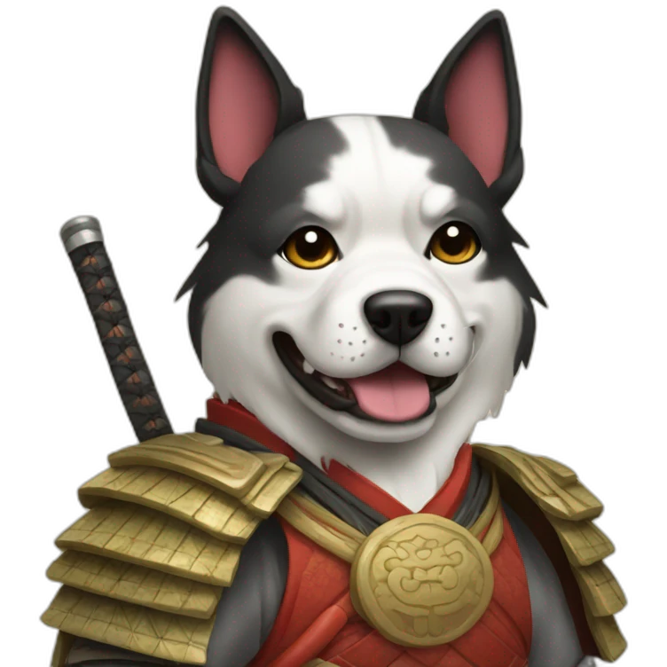 Samurai dog emoji