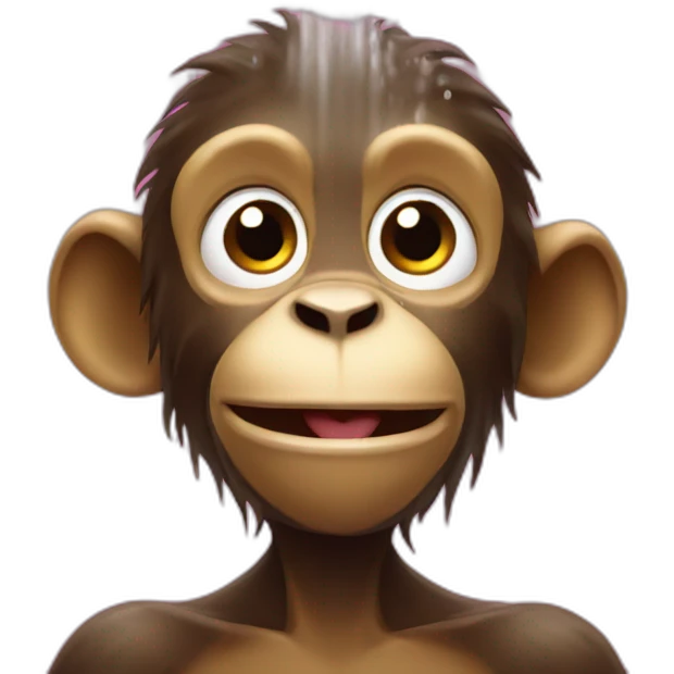 monkey take a shower emoji