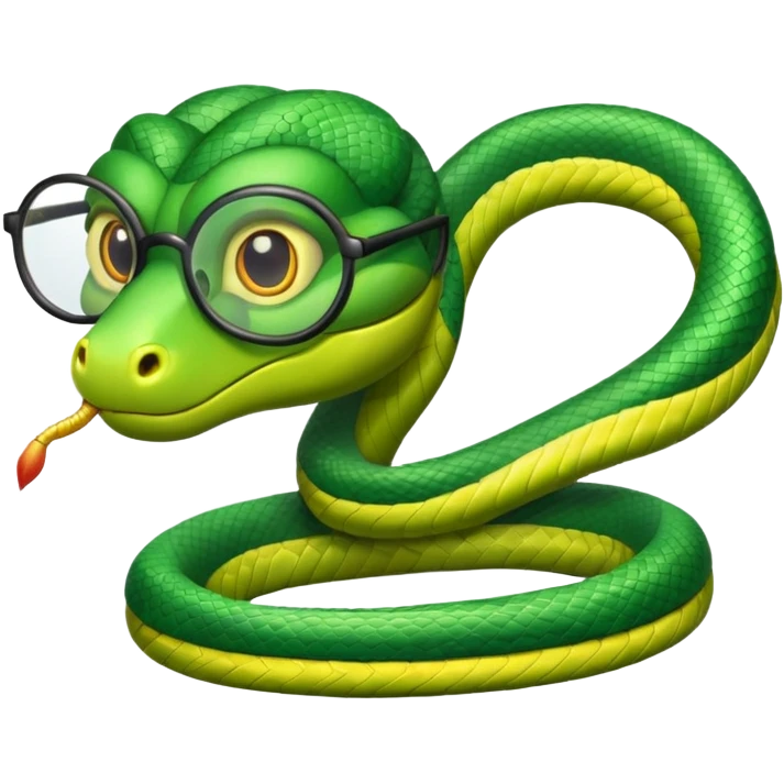 snake with glasses  emoji