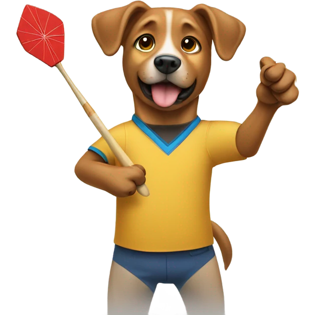 Dog playing darts  emoji