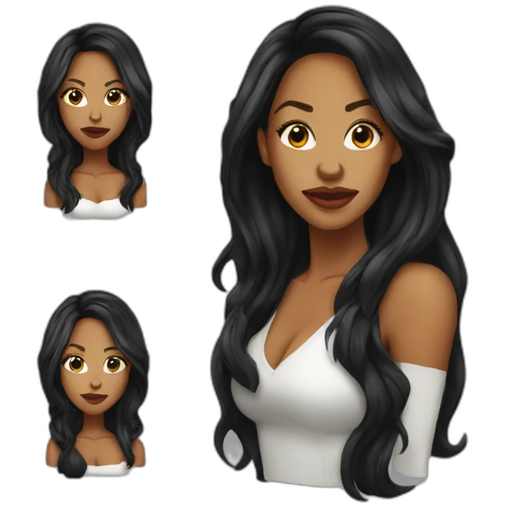 Megan good with long hair emoji