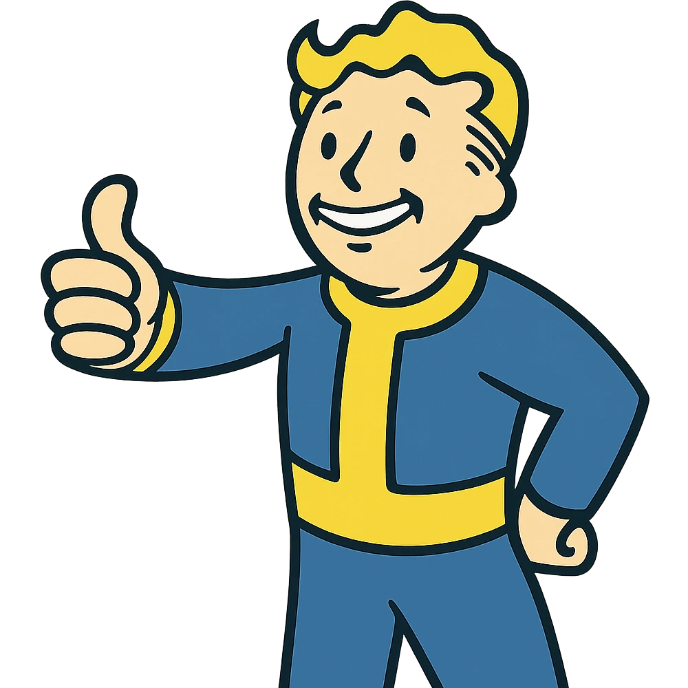 Vault Boy from Fallout giving a thumbs-up emoji