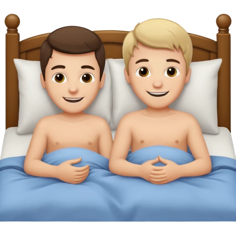Two boys in bed emoji