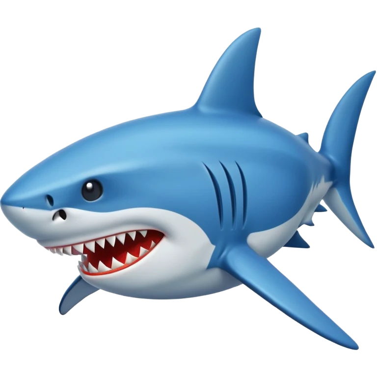 Shark attack blue emoji