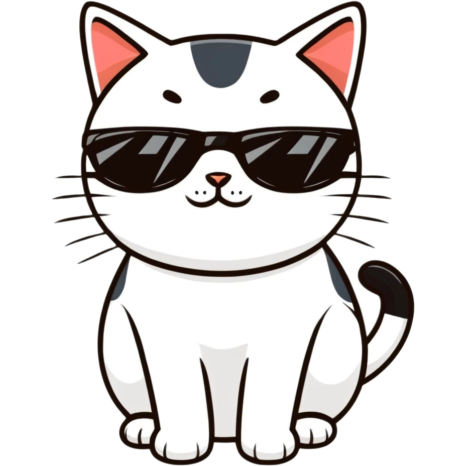 cat wearing sunglasses emoji