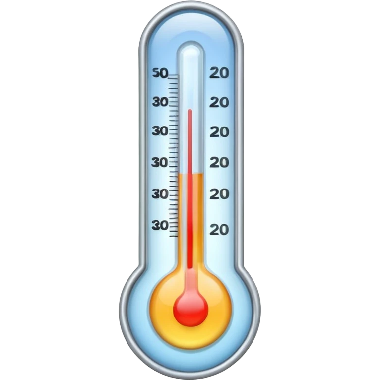 A thermometer at 0°C. emoji