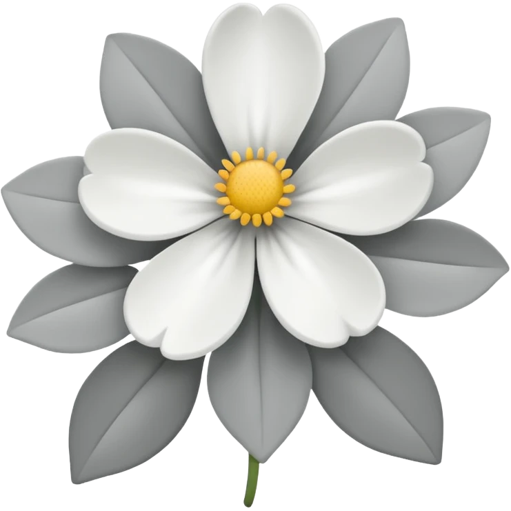Gray White flowers  emoji