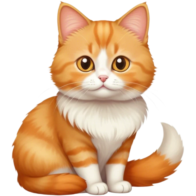 Orange munchkin cat sitting emoji
