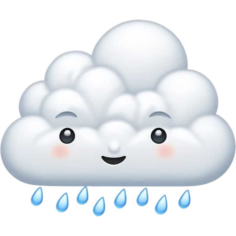 a simpel and real cloud that is snowing  emoji
