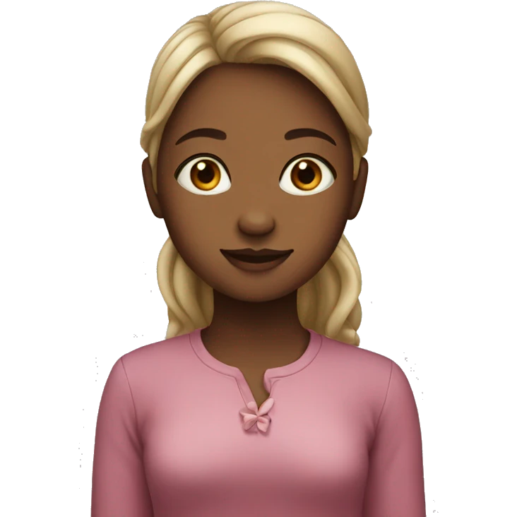 Girl with love emoji