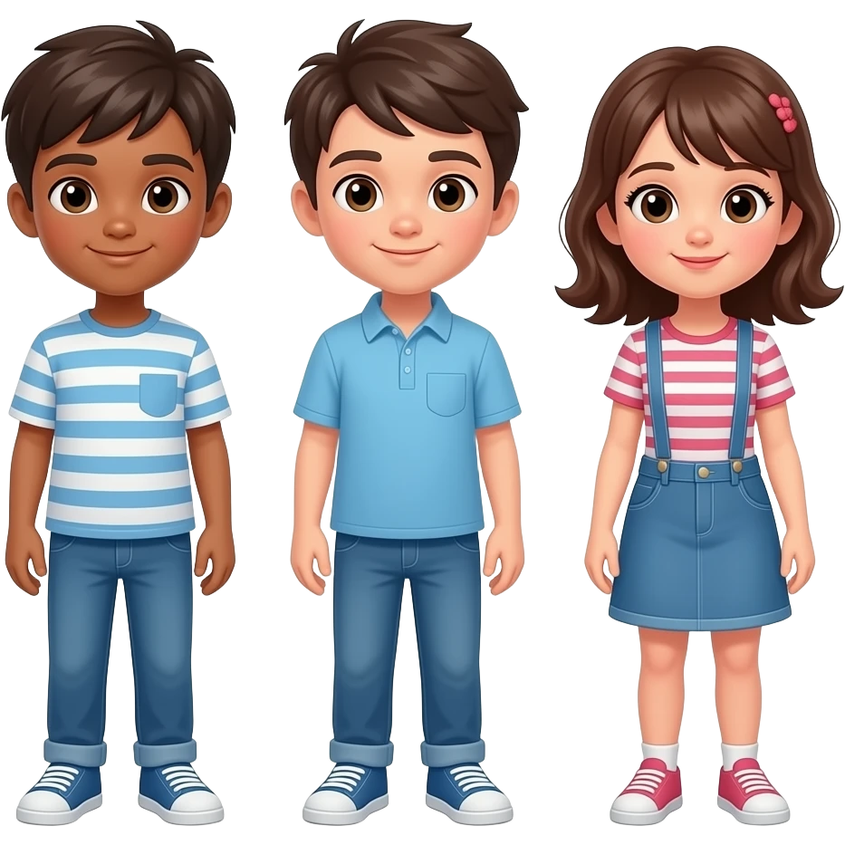 Tinbiriche  3. niños. Y.  Y 2. Niñas emoji