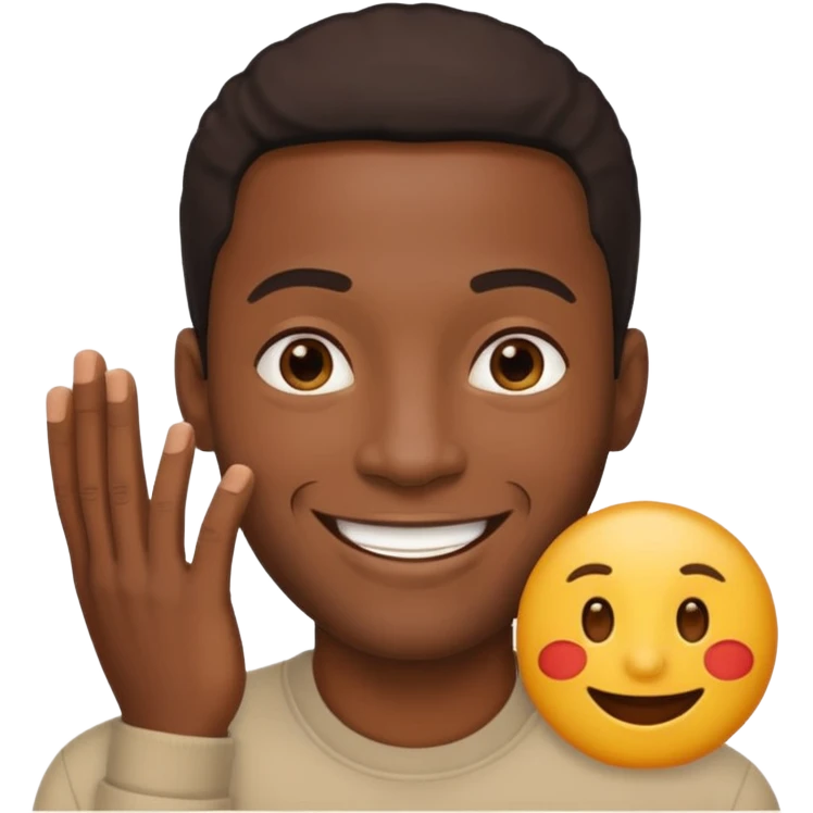 Black dude doing a 🫡 emoji  emoji