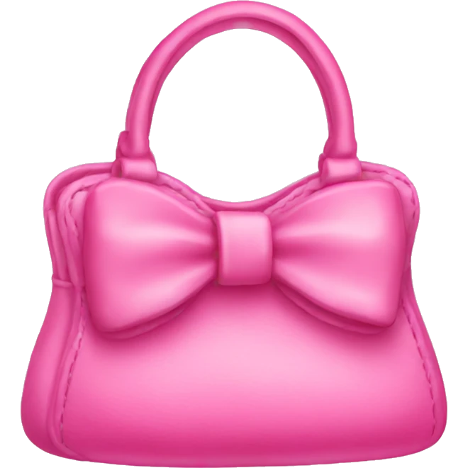 Pink purse with a pink bow emoji