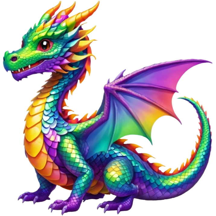 A raimbow dragon emoji