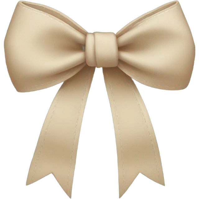 Beige bow emoji