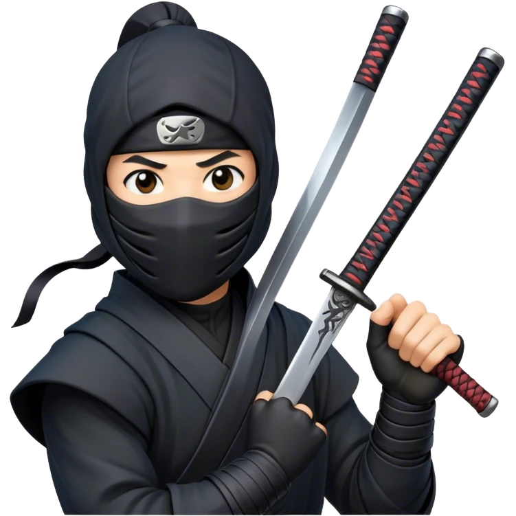 Ninja with katana in his hand emoji