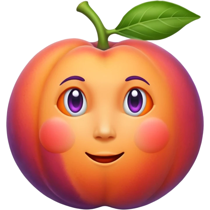 Egg plant inside peach emoji