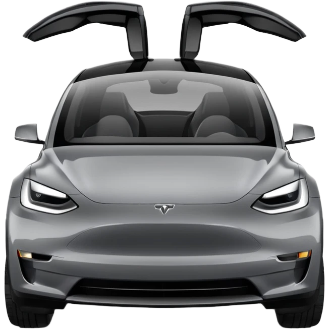 Gray Tesla model y  emoji
