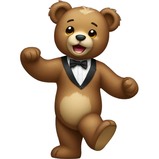 Teddy bear dancing emoji