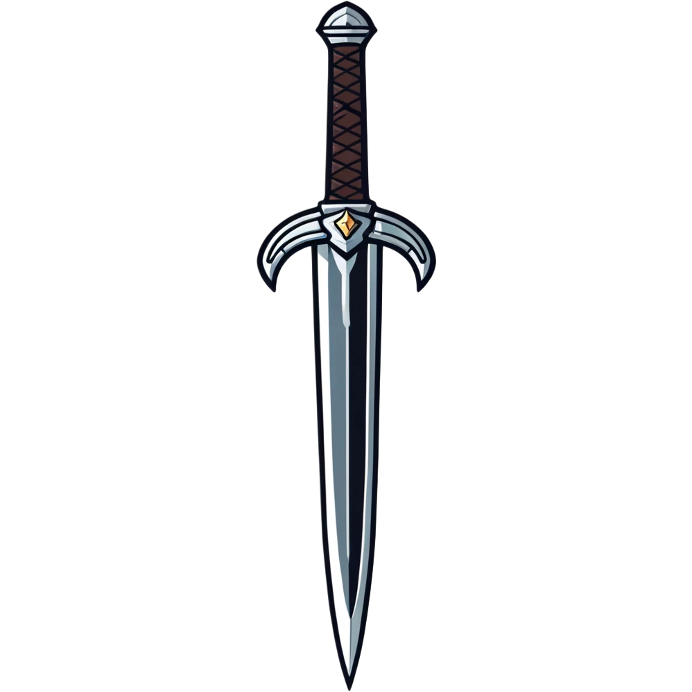 silver two-handed sword emoji