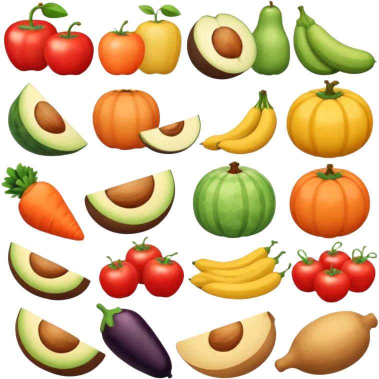 one photo with food like catalog cards from delivery  emoji