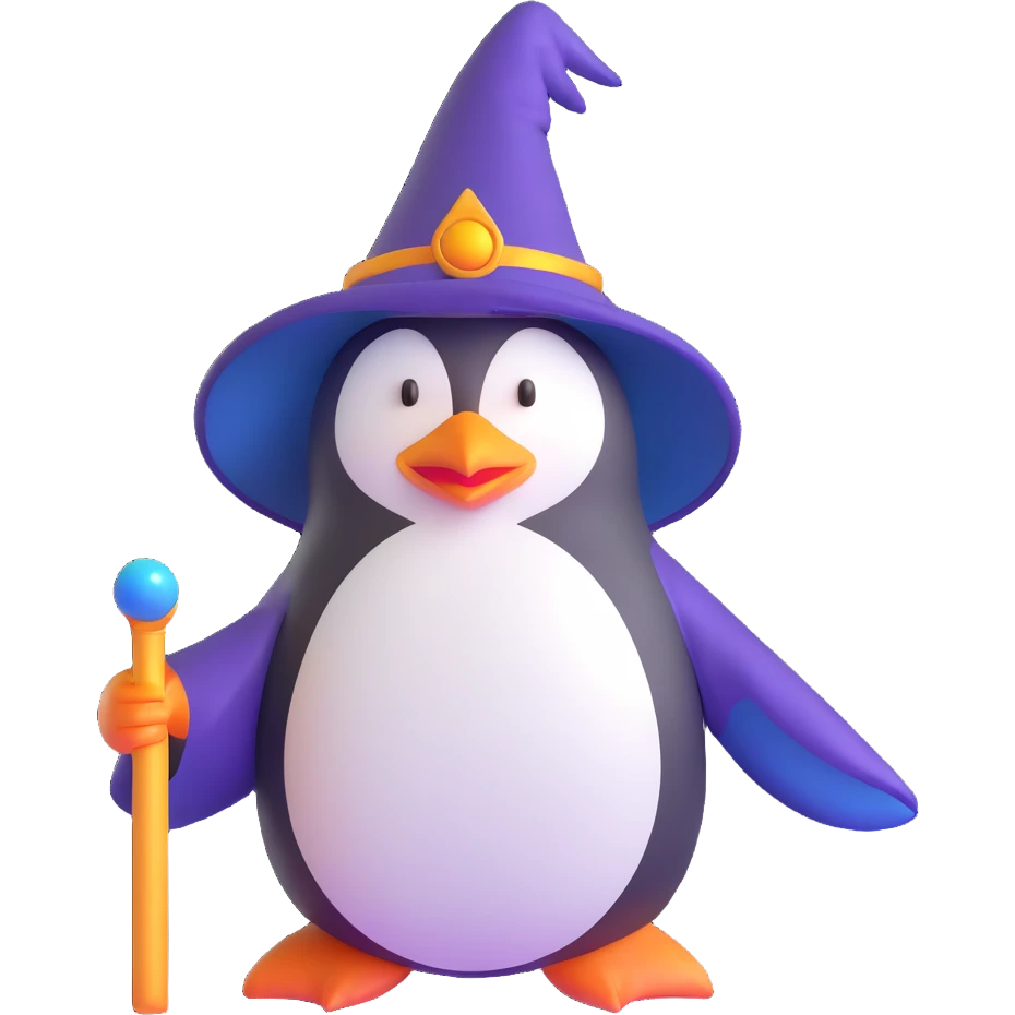 penguin wizard emoji