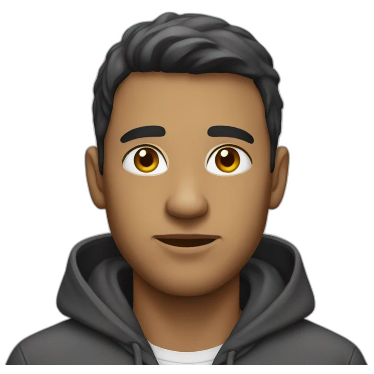a man wearing a hoodie  emoji