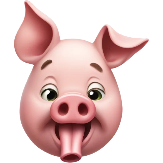 A pig honking a horn  emoji