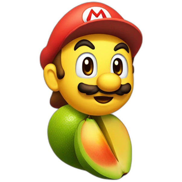 Super Mario but he’s a mango emoji