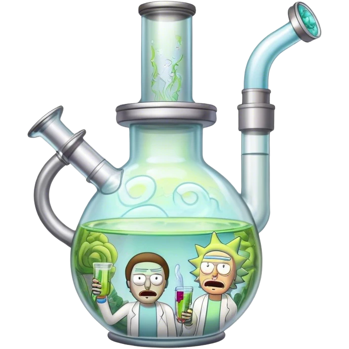 Bong with Rick and Morty emoji