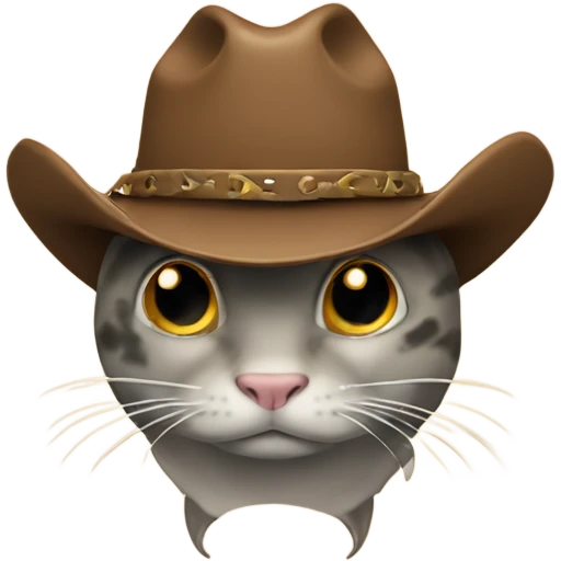 Catfish in a cowboy hat emoji