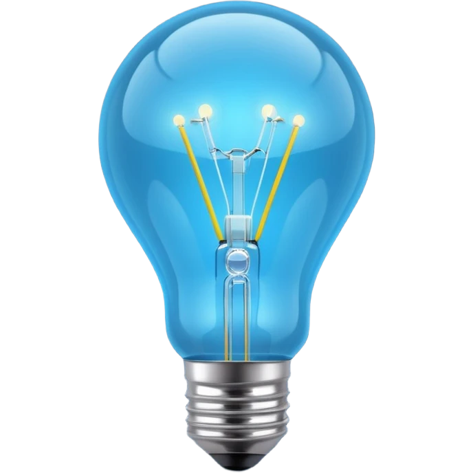 light bulb with small network nodes around emoji