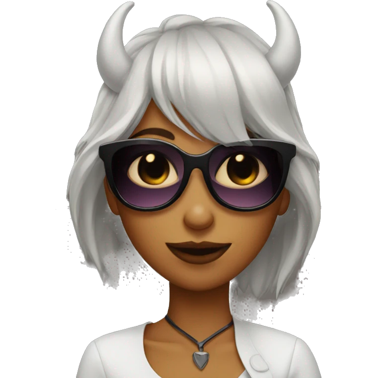 Demon girl with sunglasses  emoji